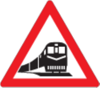 Traffic sign: railway crossing ahead (W318, TW318)