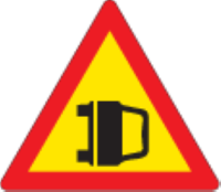 Temporary warning: collision or obstruction ahead (TW353)