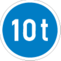 Vehicles with a mass of 10 ton and less may not drive there