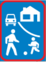 Do not drive faster than 30km/h and yield right of way to all pedestrians
