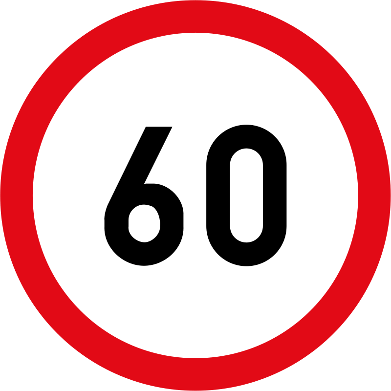 They may not exceed 60km per hour