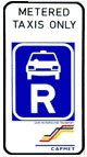 This area is reserved for taxis with meters only