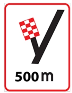 There is a arrestor bed 500m to the left ahead