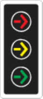 Stop as for a steady red light and only move off when the green light is displayed