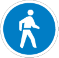 This part of the road is for pedestrians only