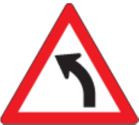 There is a gentle curve to the left ahead