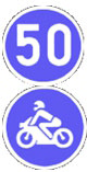 Motorcycles may not drive slower than 50km per hour