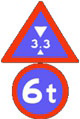 There is a height and weight and width restriction for vehicles ahead