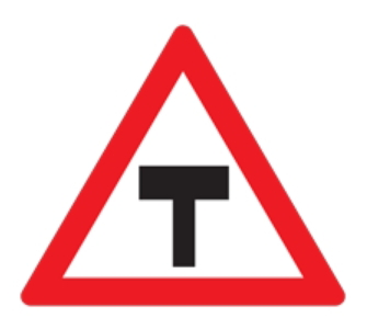 There is a T-junction ahead