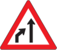 The left lane ends here