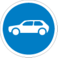 Motor vehicles may drive here