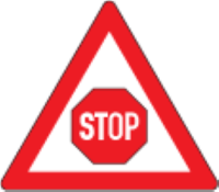 Traffic control stop ahead