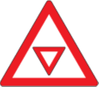 There is a yield sign ahead