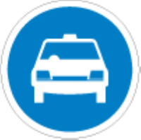 Only taxis may drive there