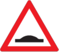 There are speed bumps on the road up ahead