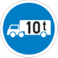Vehicles with a GVM exceeding the mass indicated on the sign