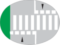 Give right of way to pedestrians crossing the road or wanting to cross the road