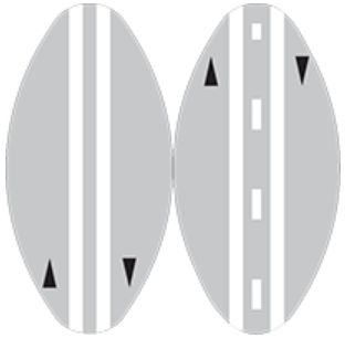 You may not cross to the right hand side of the line