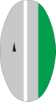 On one-way roads such as dual-carriageways or freeways to indicate the right edge line