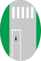 You may not stop or park within these areas and pedestrians have complete right of way