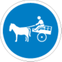 Animal-drawn vehicles only