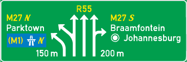 On any ordinary road with more than one traffic lane