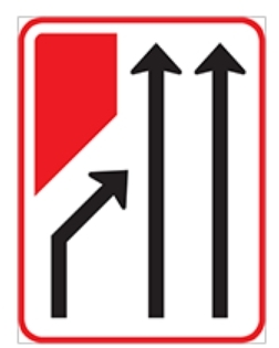 Make sure, in time that there is a big enough gap in the traffic to merge with other traffic. Also yield to other traffic, which might merge.