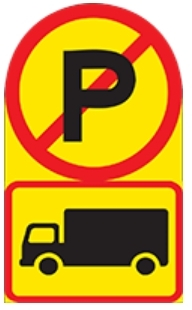 Goods vehicles are prohibited from parking in that area.