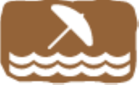 A seaside or beach resort