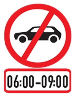 Driving there between 06:00 and 09:00.