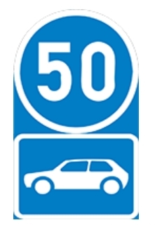 The minimum speed a light motor vehicle should travel in km/h.