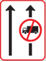 Heavy motor vehicles are not allowed to drive in the right hand lane