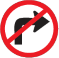 You may not turn right ahead