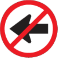 You may not turn left