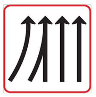Lanes that merge.