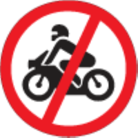 Motorcycles are not permitted