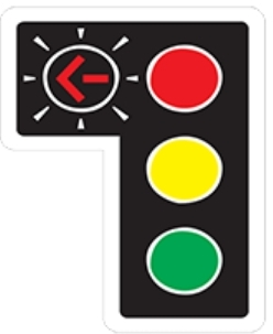 You must stop and wait for the green light.