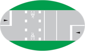 Cyclists crossing or who want to cross the road.