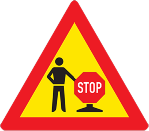 Move slowly and be prepared to stop ahead