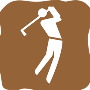 The is a golf course in the area.