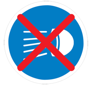 Switch off your headlights.