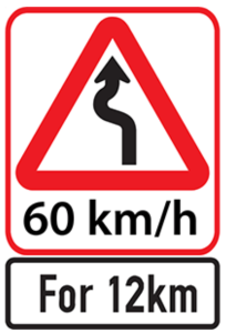 Winds for 12 km.