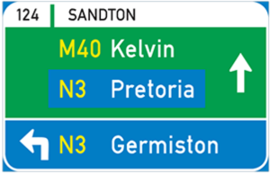 Shows where the road is crossing the freeway and where the freeway is heading too.