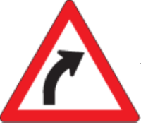 There is a gentle curve ahead to the right
